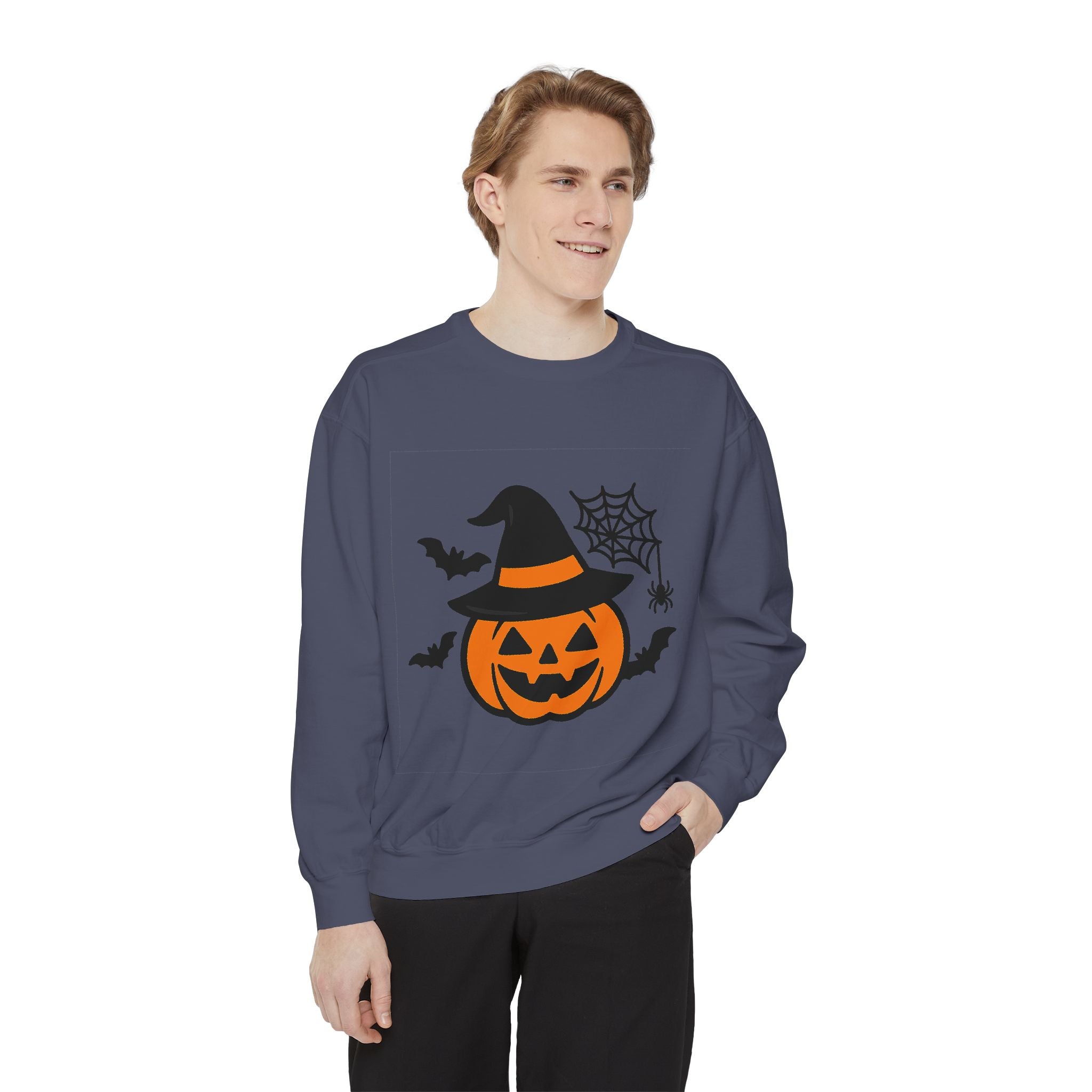 Cozy Halloween Pumpkin Sweatshirt – Unisex Fall Style