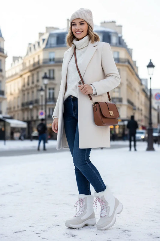 women snow boots Korean style high top winter fashion