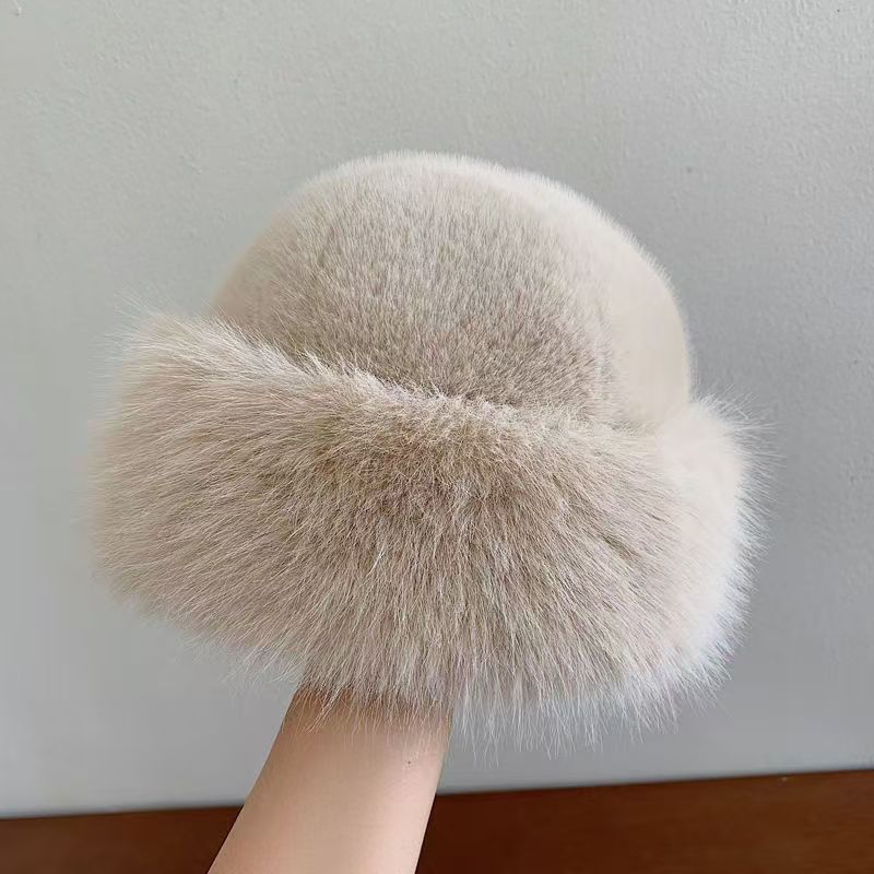 faux mink fur hat premium texture winter accessory