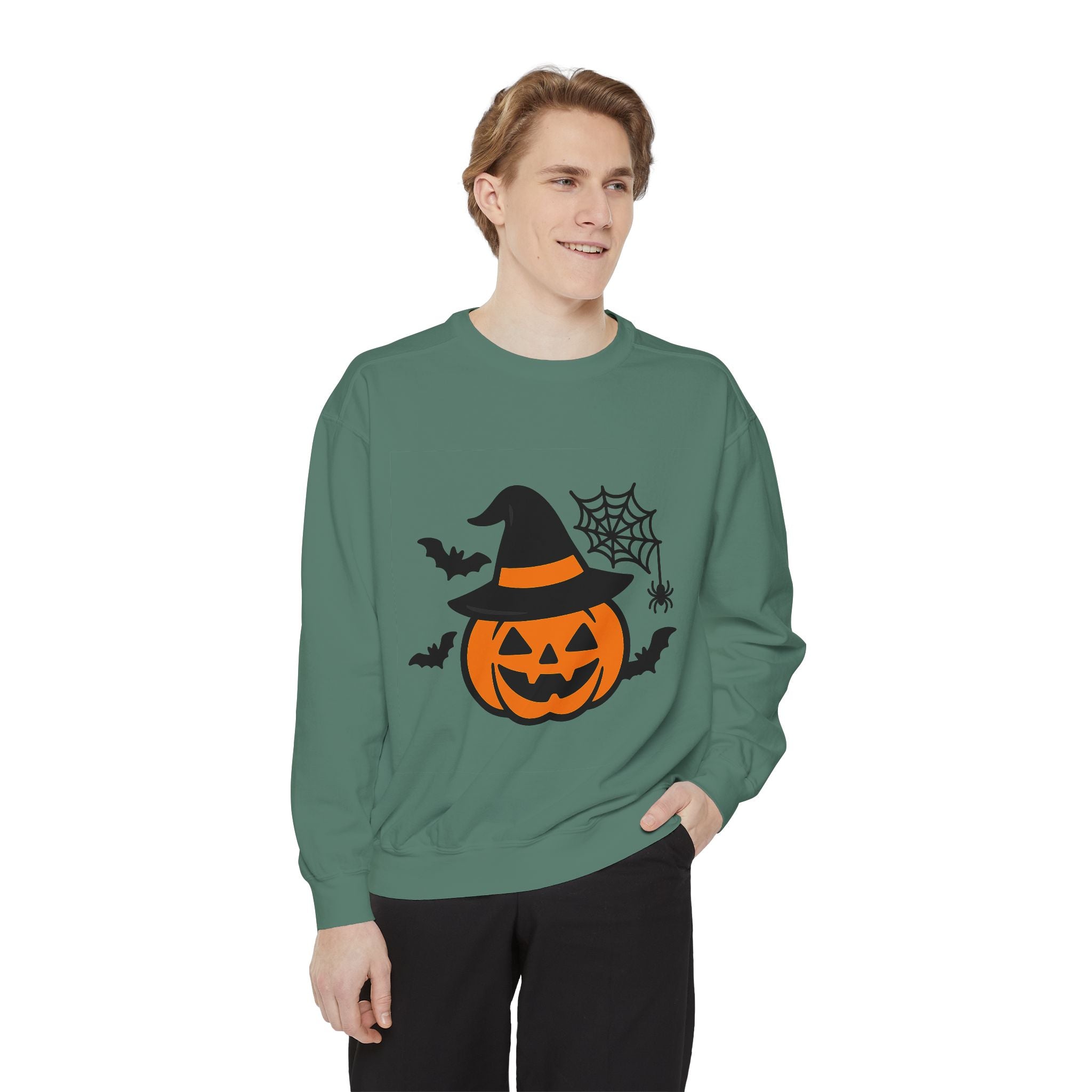 Cozy Halloween Pumpkin Sweatshirt – Unisex Fall Style