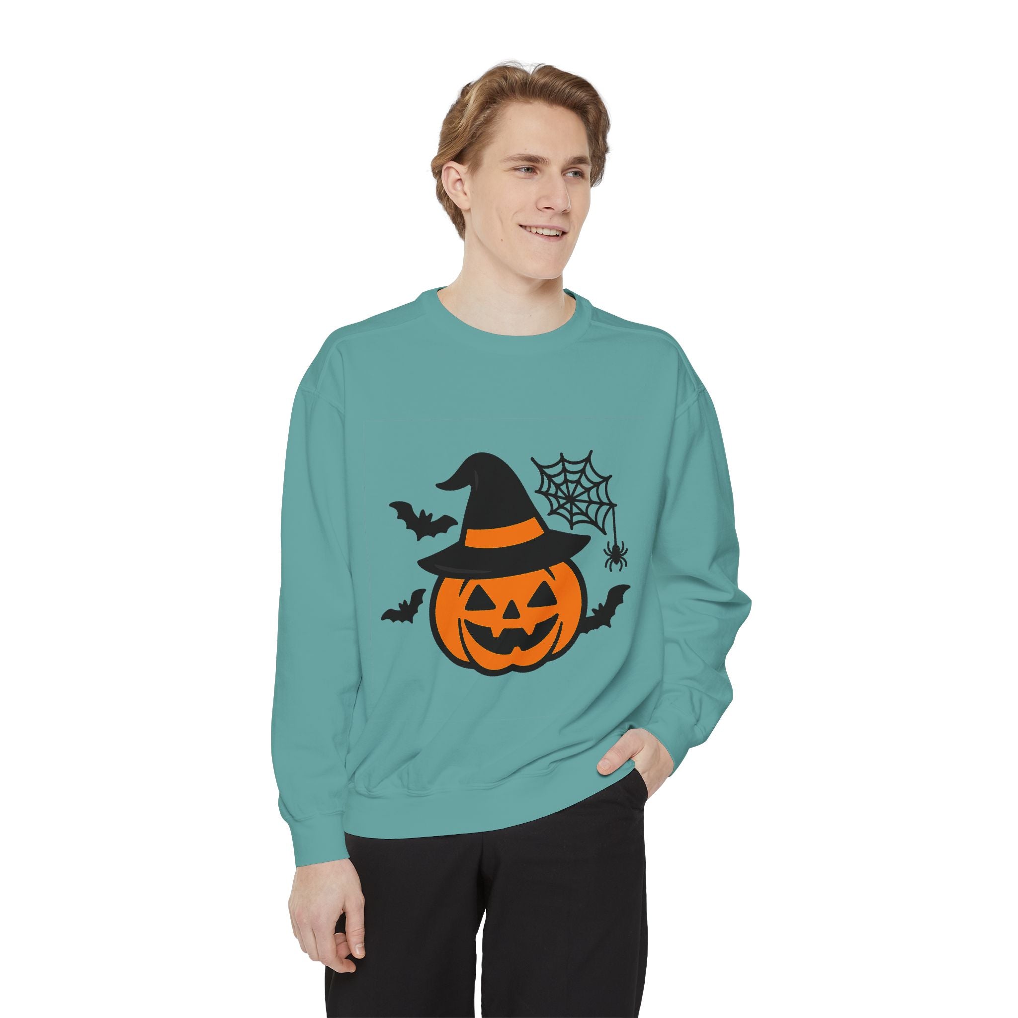 Cozy Halloween Pumpkin Sweatshirt – Unisex Fall Style