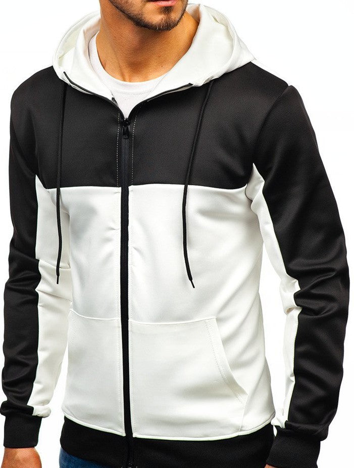 Men’s Hooded Cardigan – Casual Stitching, Warm & Stylish - www.PrintOne1.com