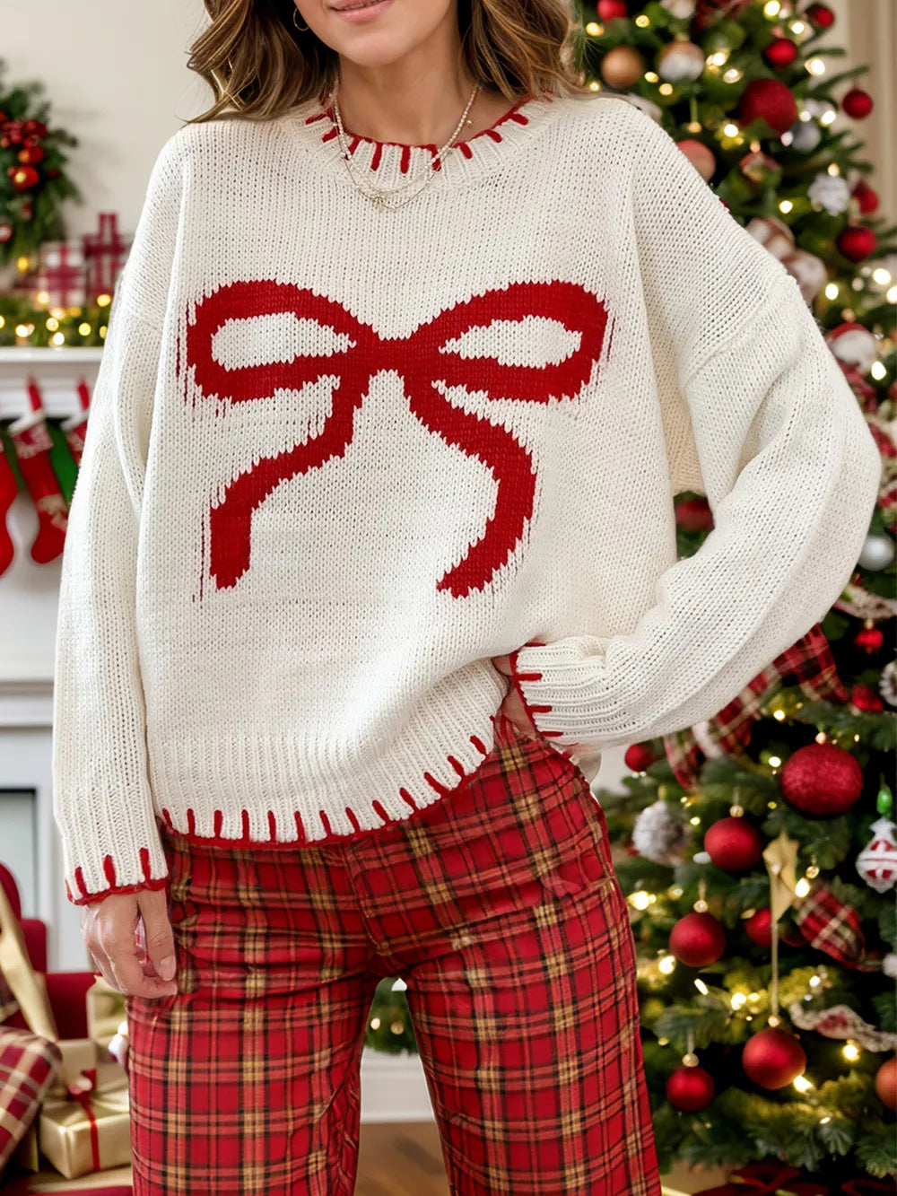 Black Bow-Neck Sweater for Effortless Elegance – Buy Today