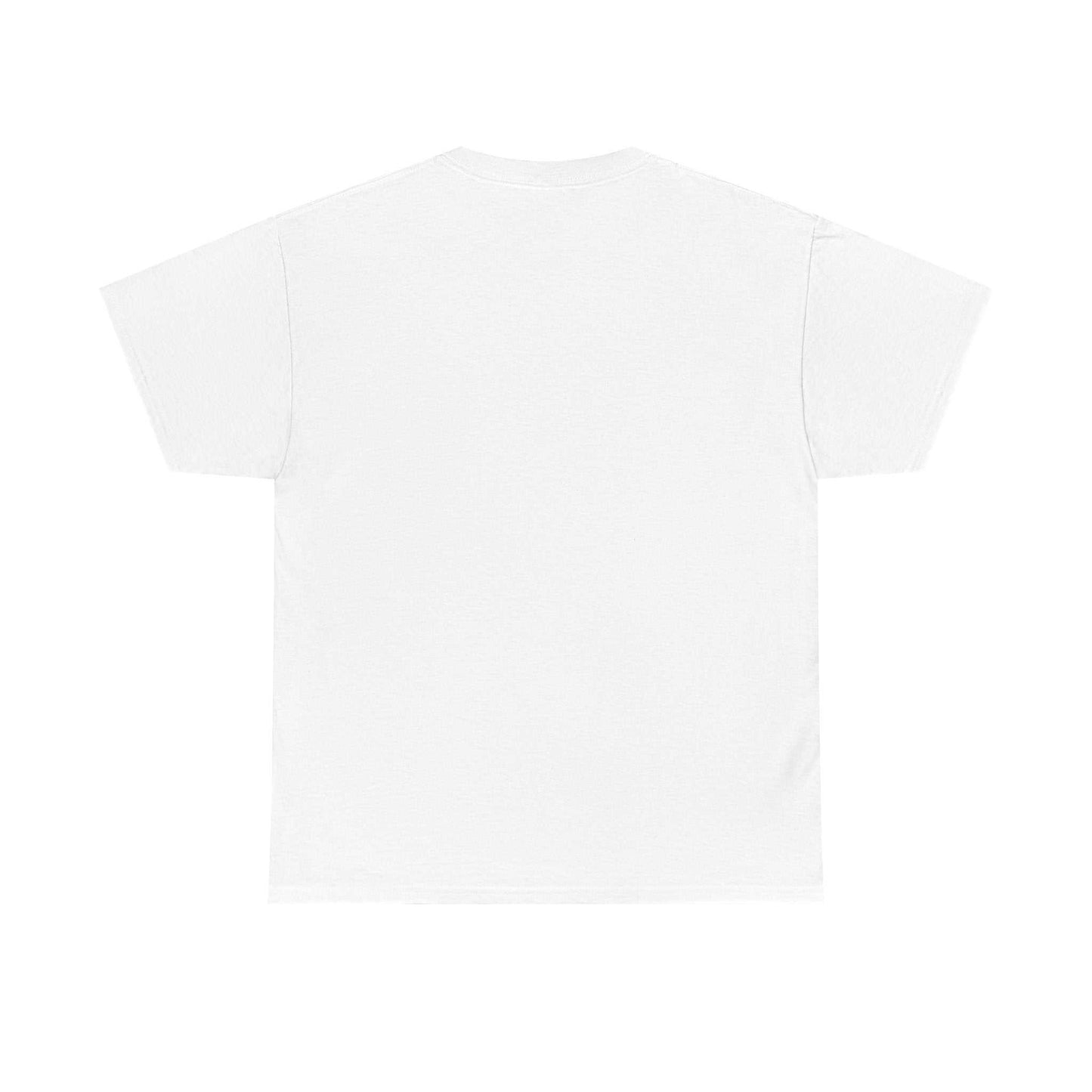 Plain white unisex cotton t-shirt back view