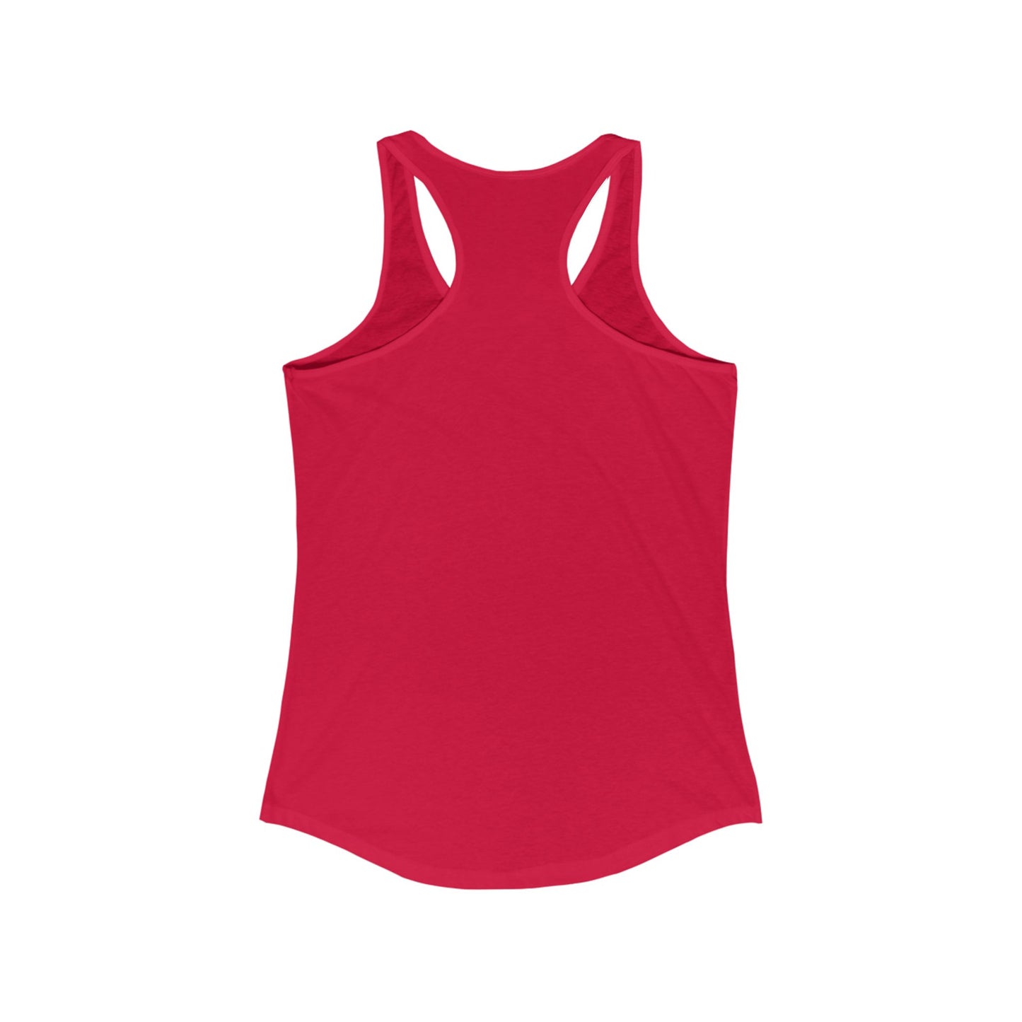 Red women's lightweight racerback tank top
