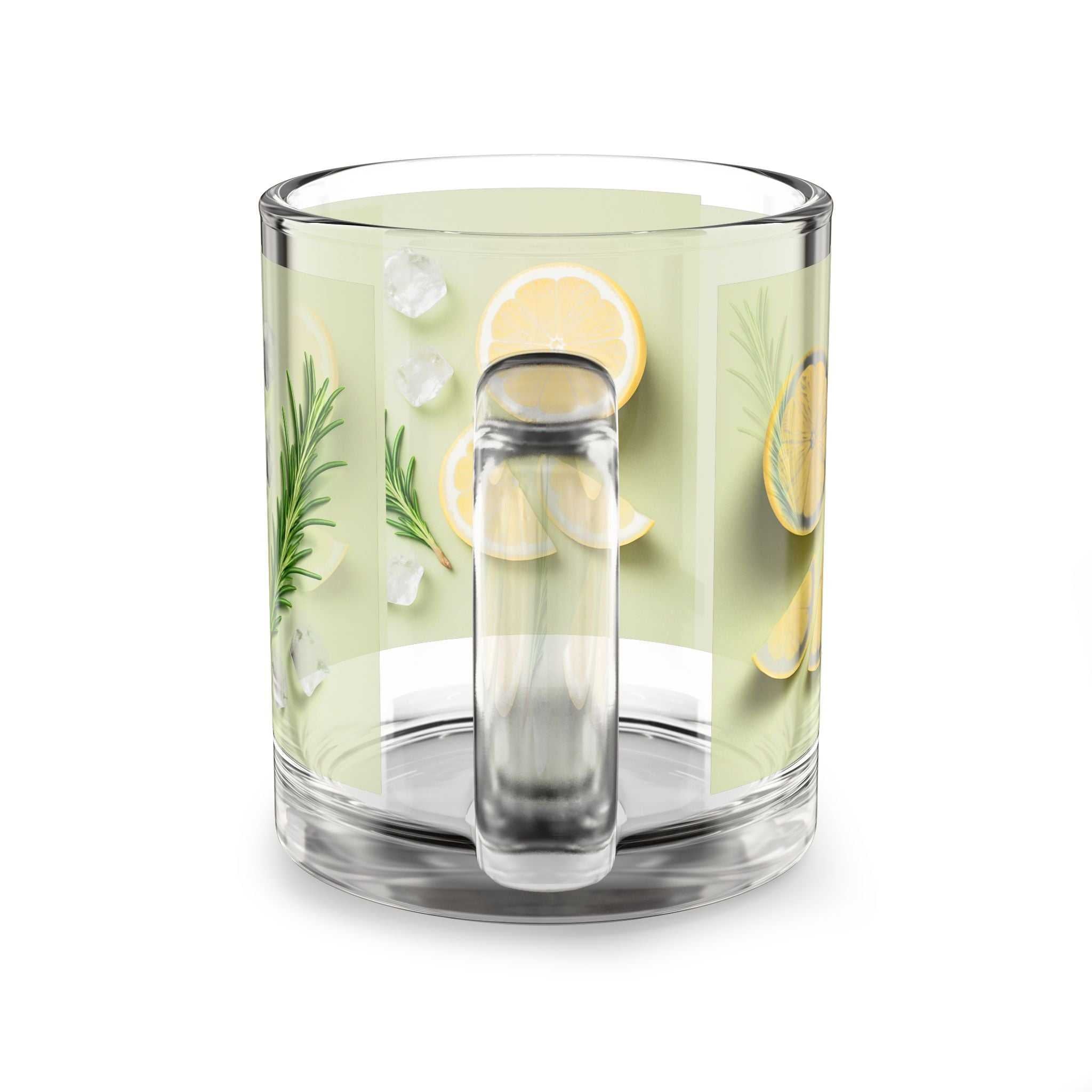 Clear Glass Mug 10oz – Elegant Heat-Resistant Gift www.PrintOne1.com