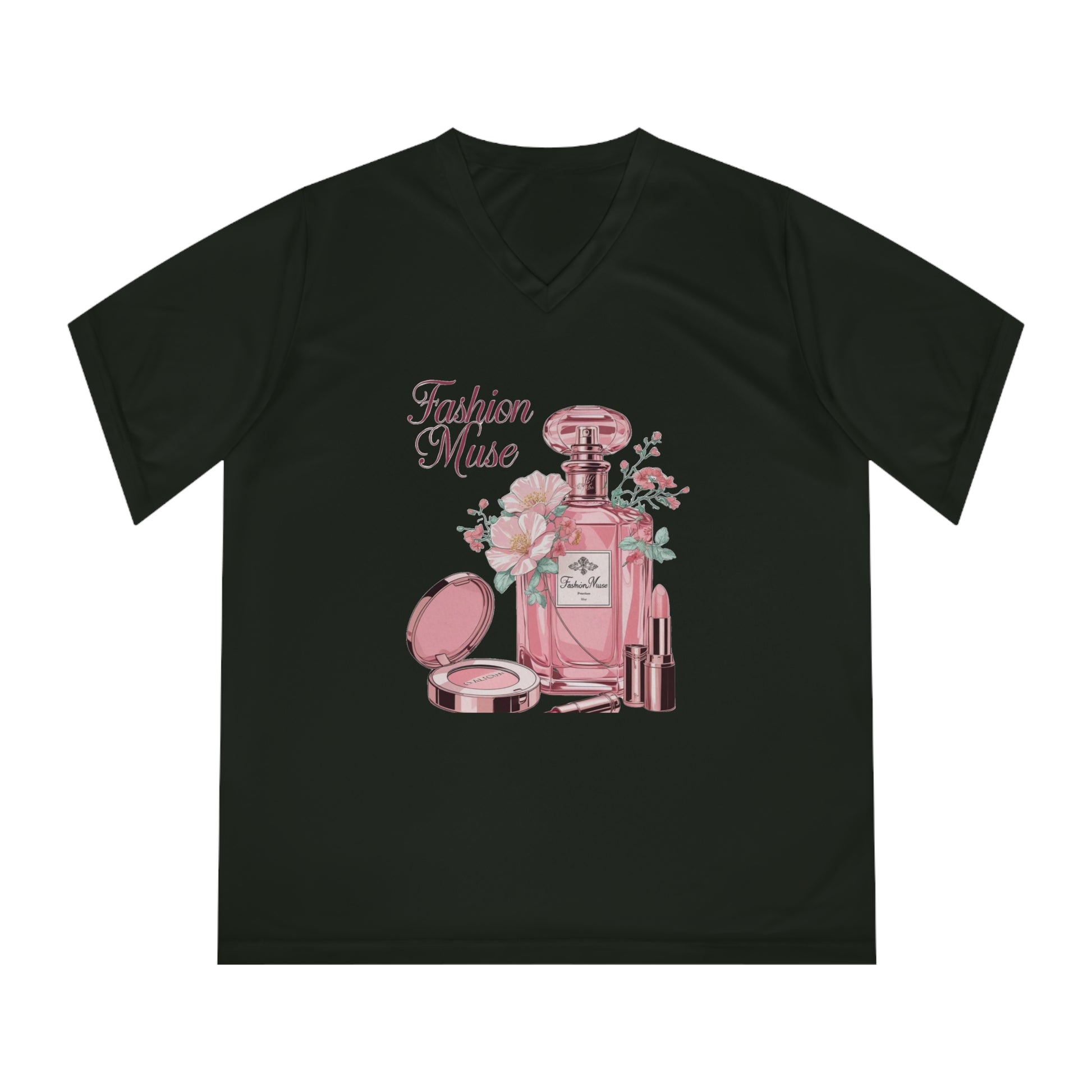 Side view of slim-fit women's activewear shirt
