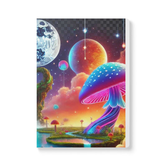 Fantasy mushroom cover close-up of the soft satin finish