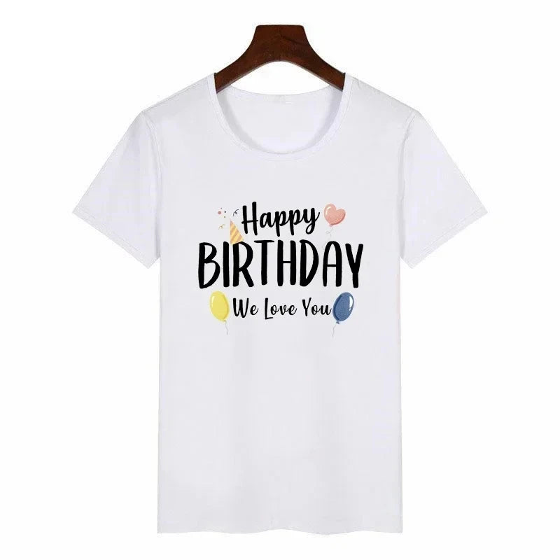 Happy Birthday Daddy shirt family set – coordinated birthday photo look for mom and kids