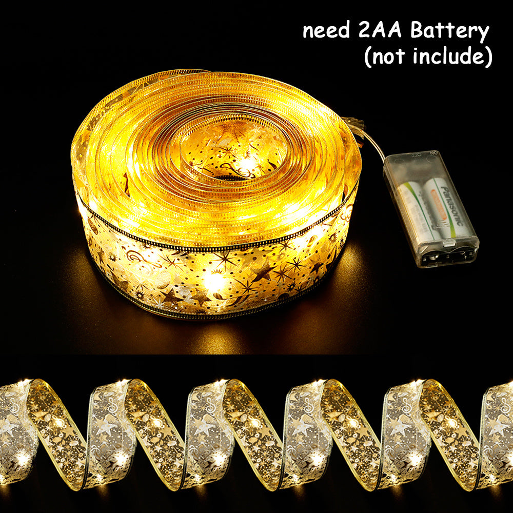 LED ribbon bow-tie accent for banisters and stair rails – easy décor