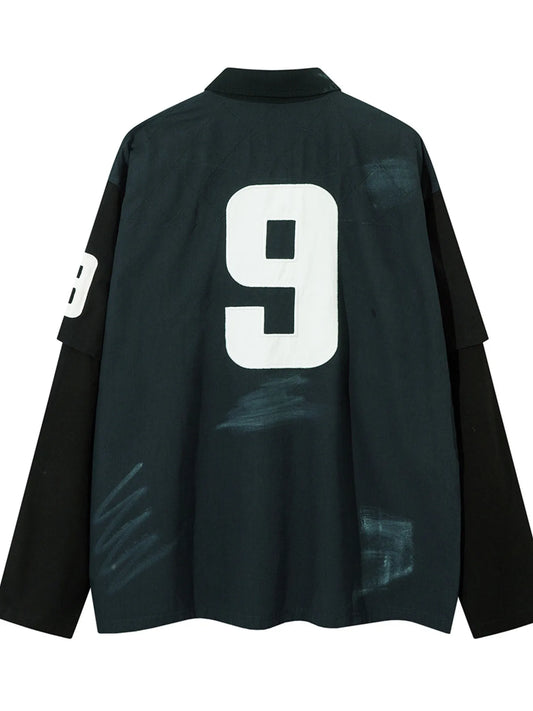 Letter print detail on men’s cotton-blend sweatshirt