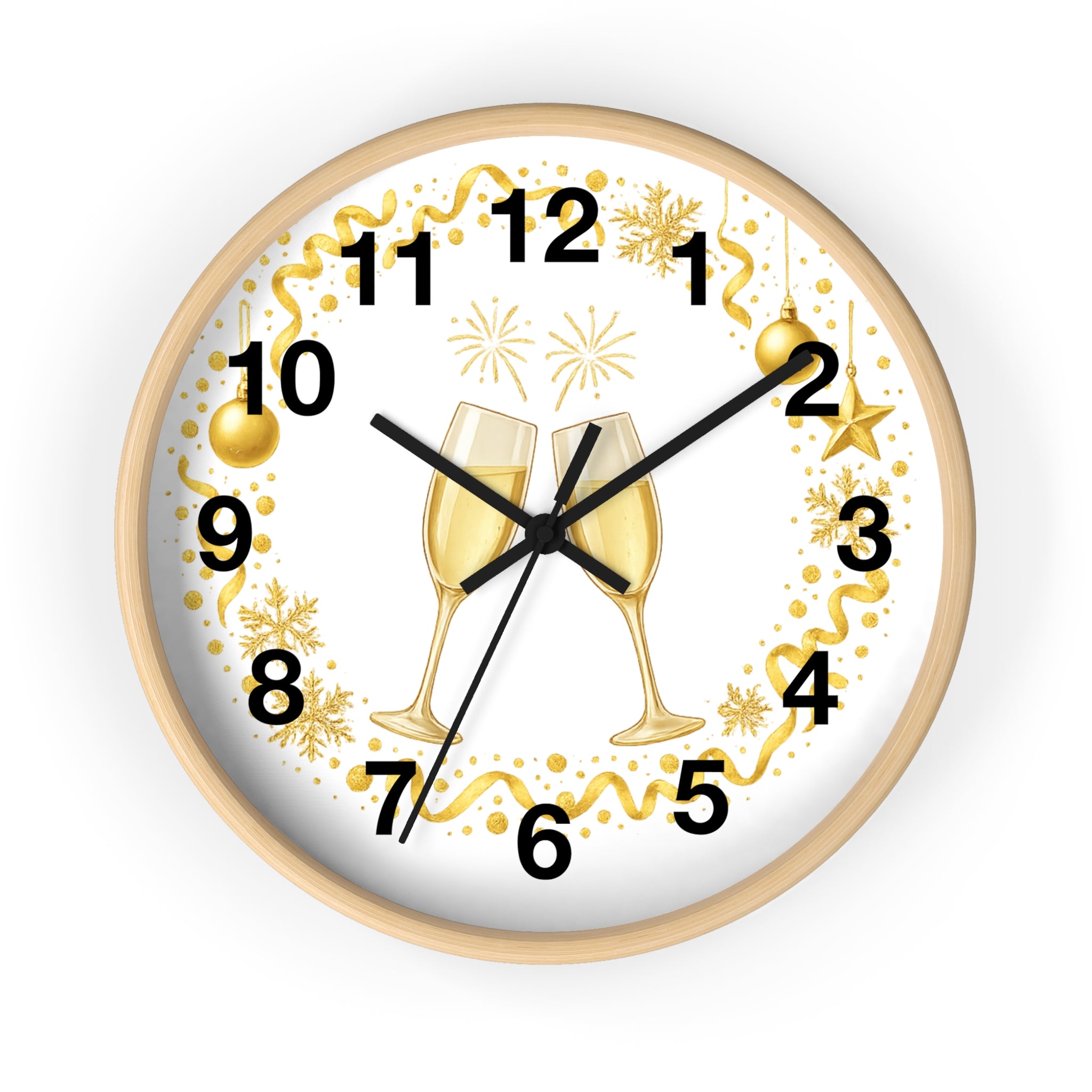 Living Room Scene – Festive Wall Clock as Focal Point