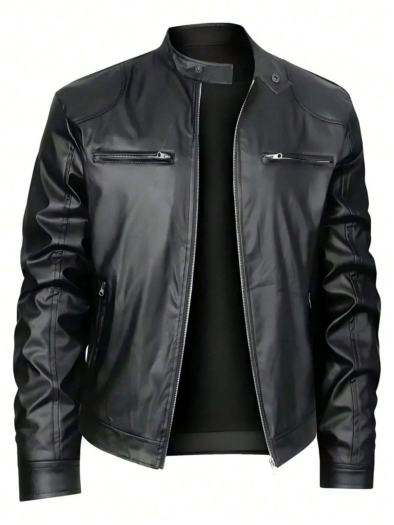 Men’s Business Casual Leather Jacket – Timeless Elegance