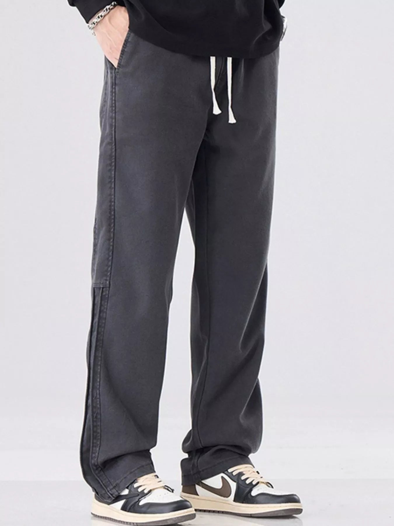 Men’s plus size drawstring pants – travel ready wrinkle-light