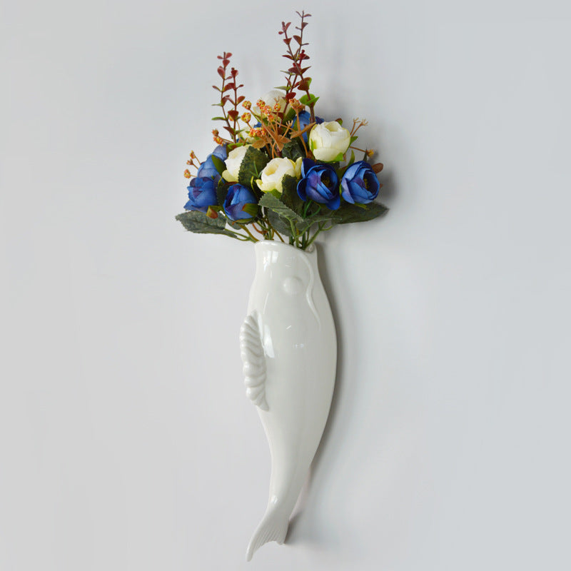 Minimalist White Wall Vase – Perfect for Bedroom & Entrance