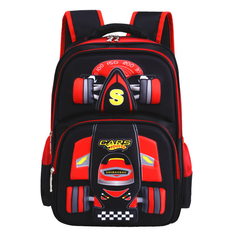 Rolling school bag for boys with breathable back padding