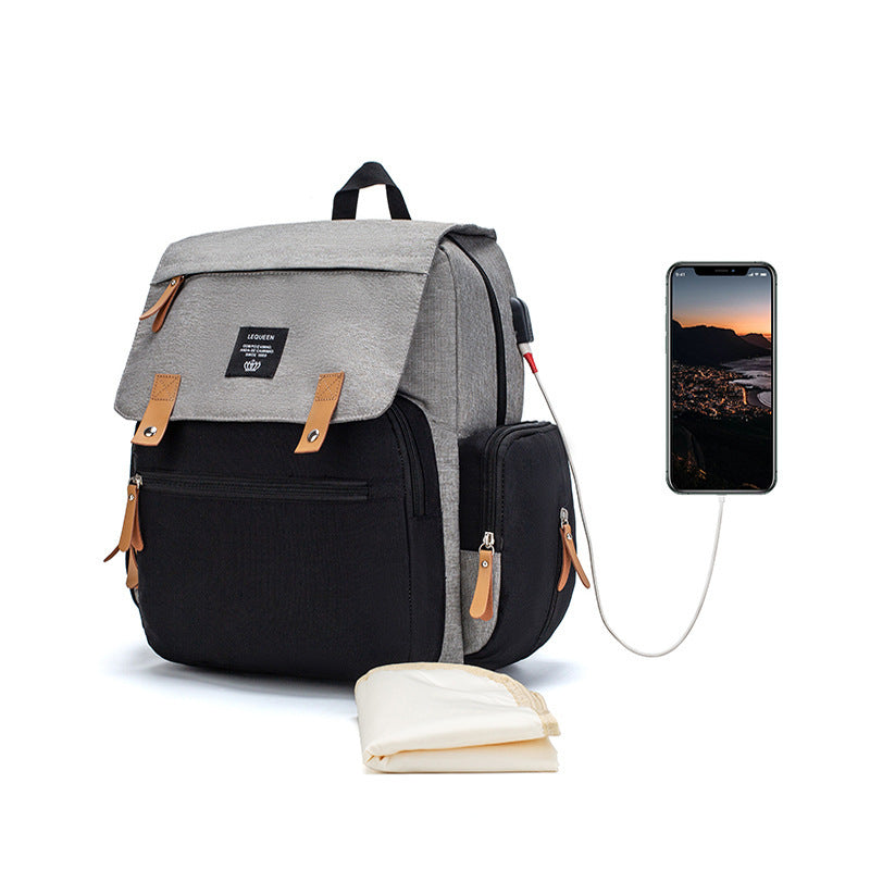 Portable LEQUEEN Diaper Bag: Comfort Meets Functionality