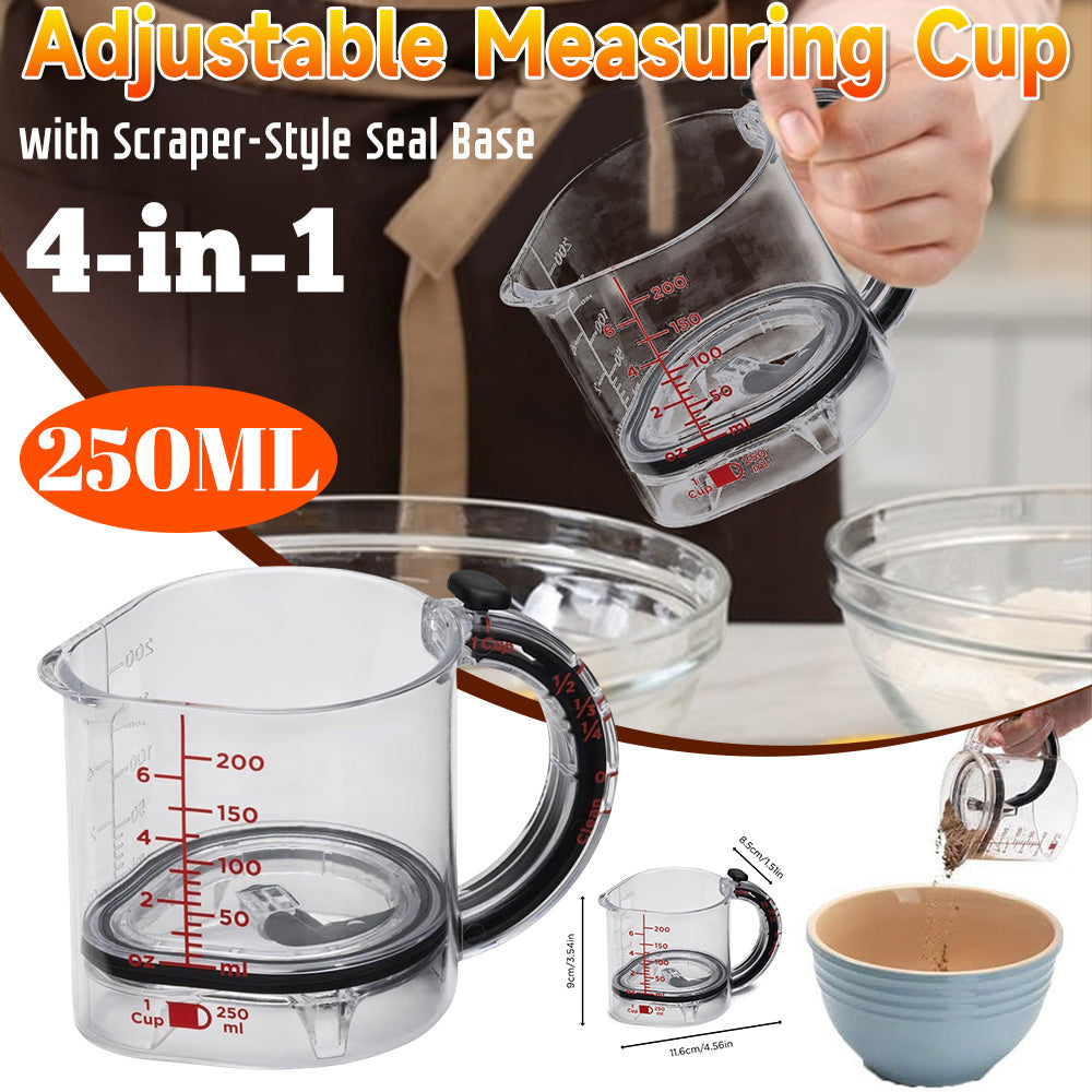 Space-Saving Multi-Functional Measuring Cup Nested Sizes for Easy Kitchen Storage