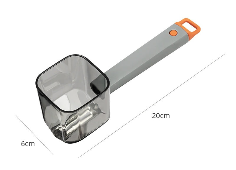 Stainless steel vegetable peeler in modern kitchen flatlay