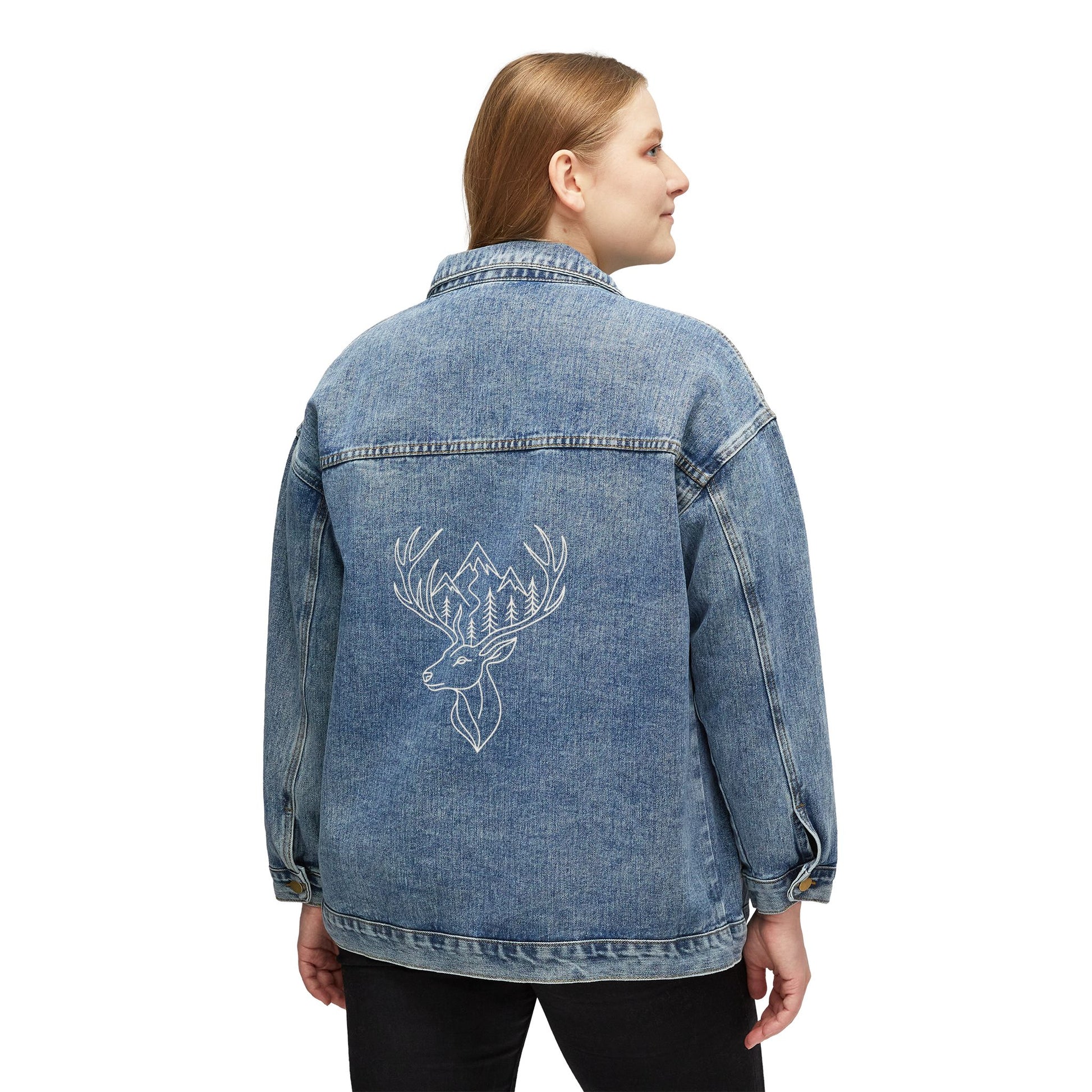 Styled outfit with oversized Women’s Denim Jacket and boots
