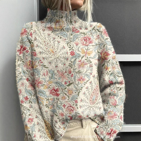 Stylish 3D Printed Pullover Sweater: Sweet Cloak Design with Medium Thickness for Everyday Wear – Women's Loose Fit Essential