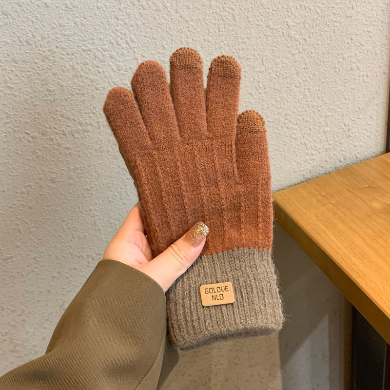 Touch-Screen Women's Winter Wool Lined Warm Gloves – Stay Connected in Winter Chill