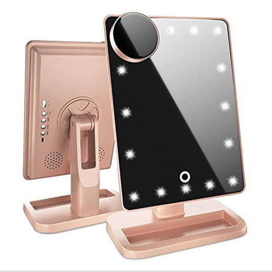 Touch Screen Makeup Mirror – side profile and stable base