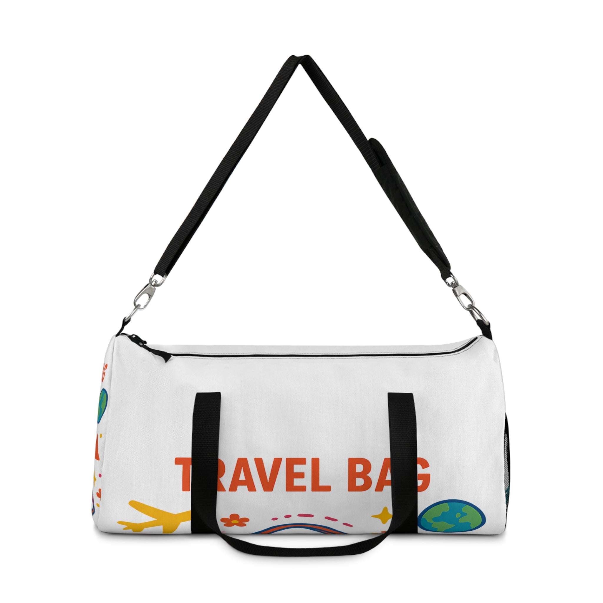 Sleek duffel with modern aesthetic and zipper closure