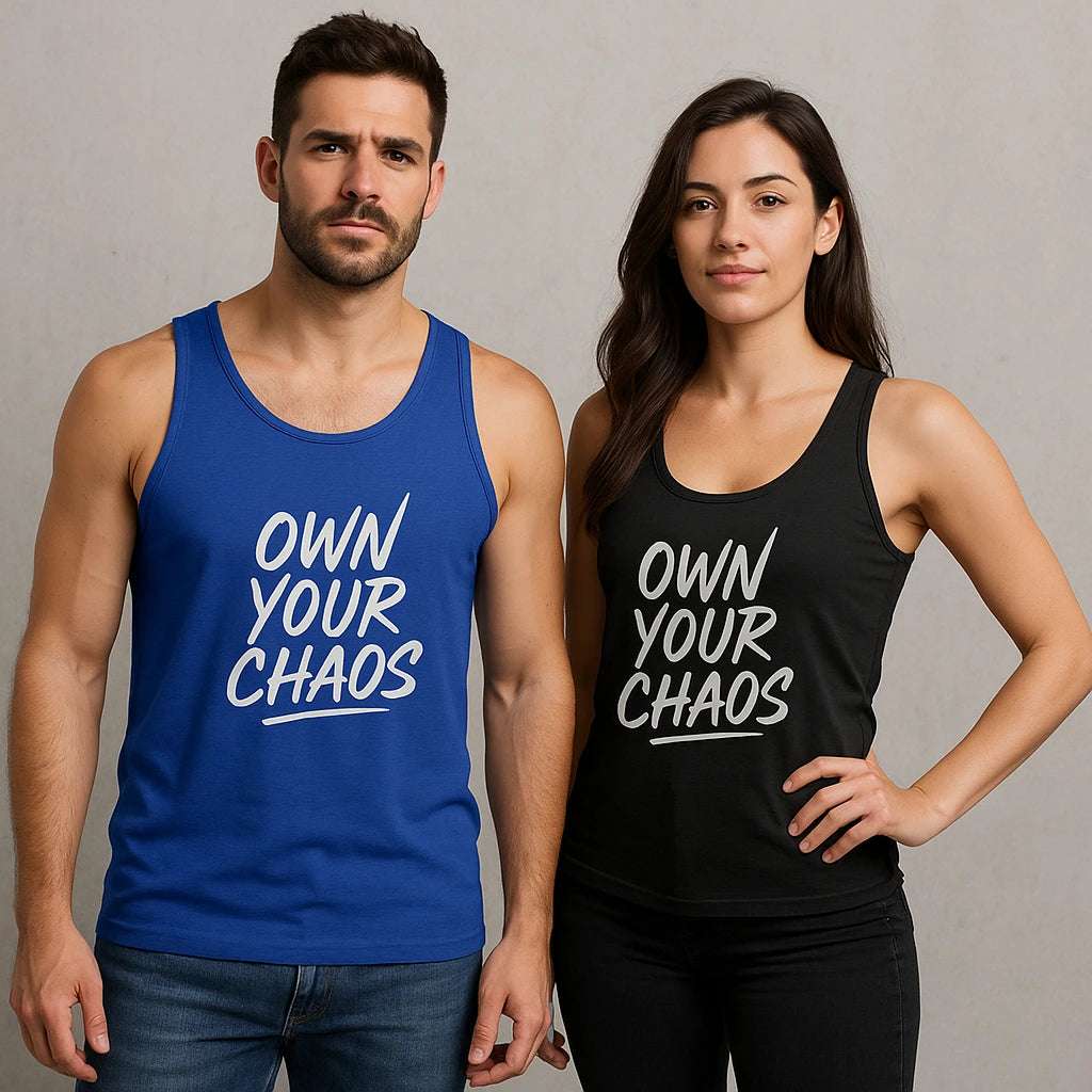 Stylish motivational jersey tank for gym, beach, or casual looks
