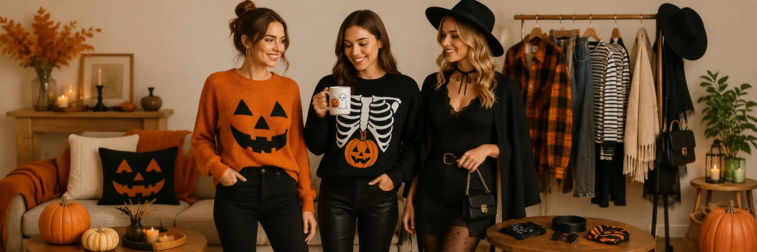 Easy Halloween costume idea using regular clothes, dark makeup, and simple props