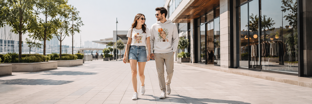 Custom fashion outfit with graphic tee styled for everyday personal style
