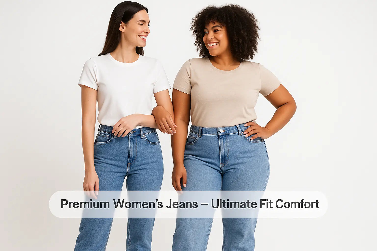 Premium Women’s Jeans – High-waist sculpting fit for everyday comfort
