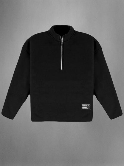 Men's Fleece Zip-Up Sweatshirt - Warm Loose Fit