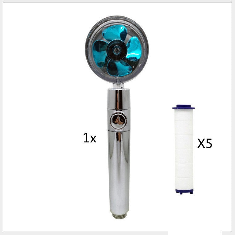 Propeller Driven Shower Head – Turbo Pressure, Save