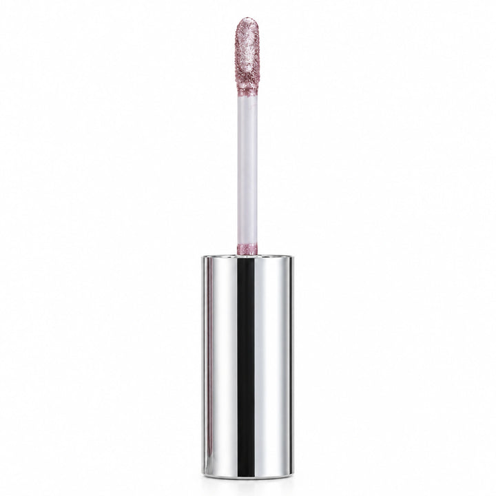 PHOERA Baby Rose wand applicator and silver cap shown from the front on white
