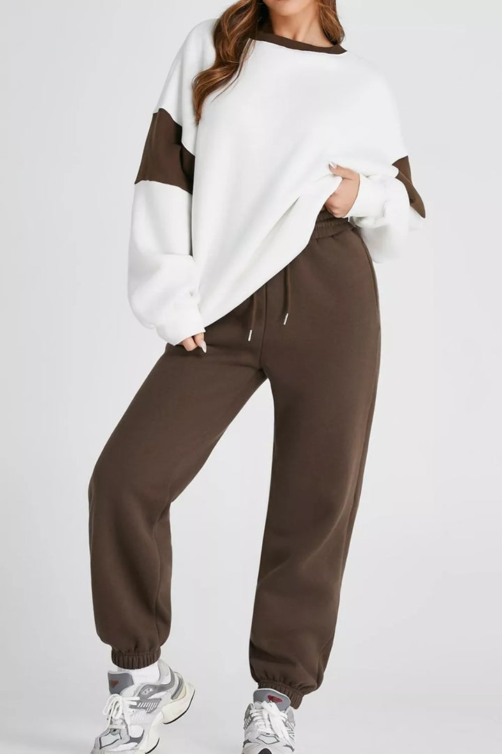 oversized sweatshirt set soft drape on body natural fit
