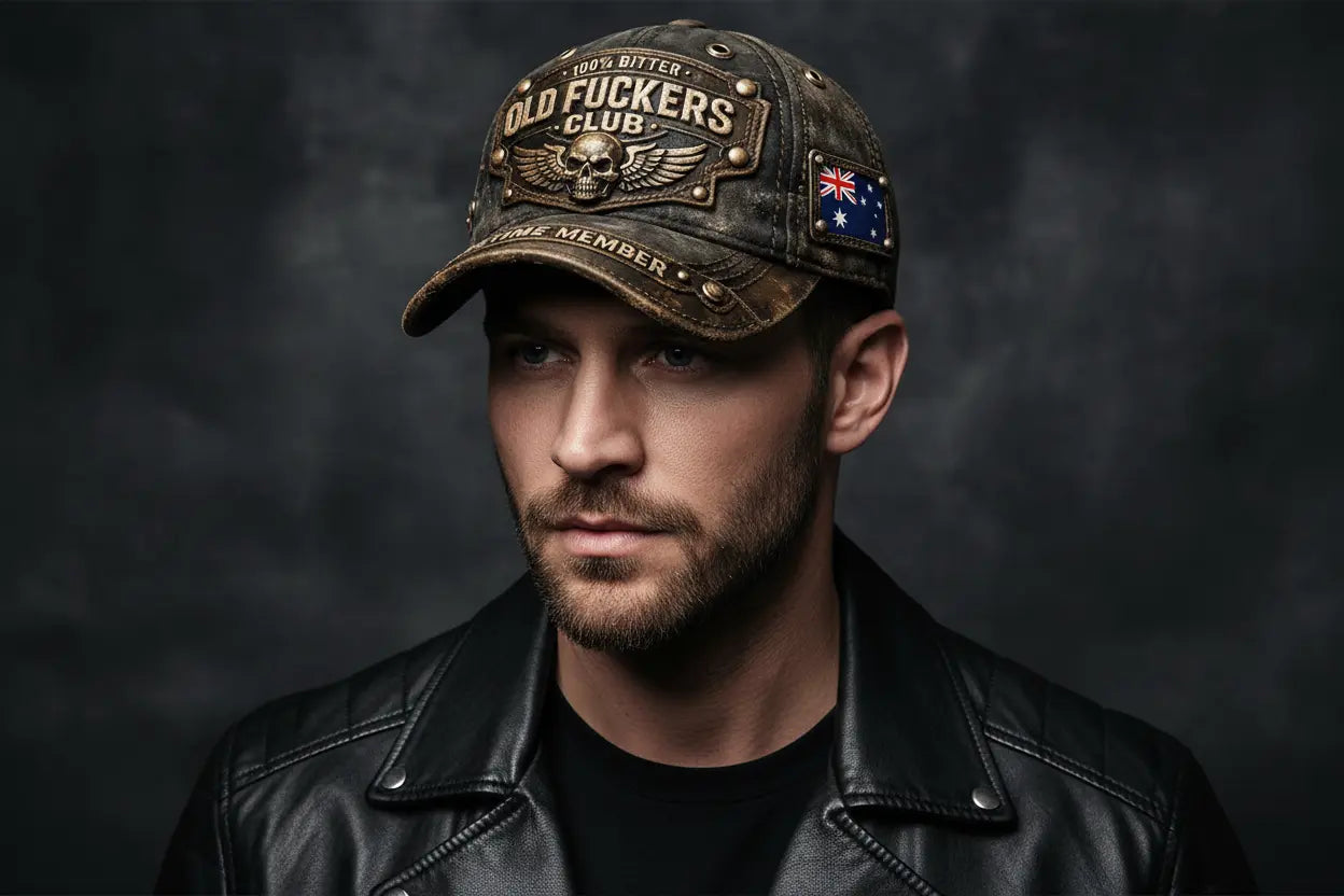 Retro Street Cap top angle showing dome crown and texture
