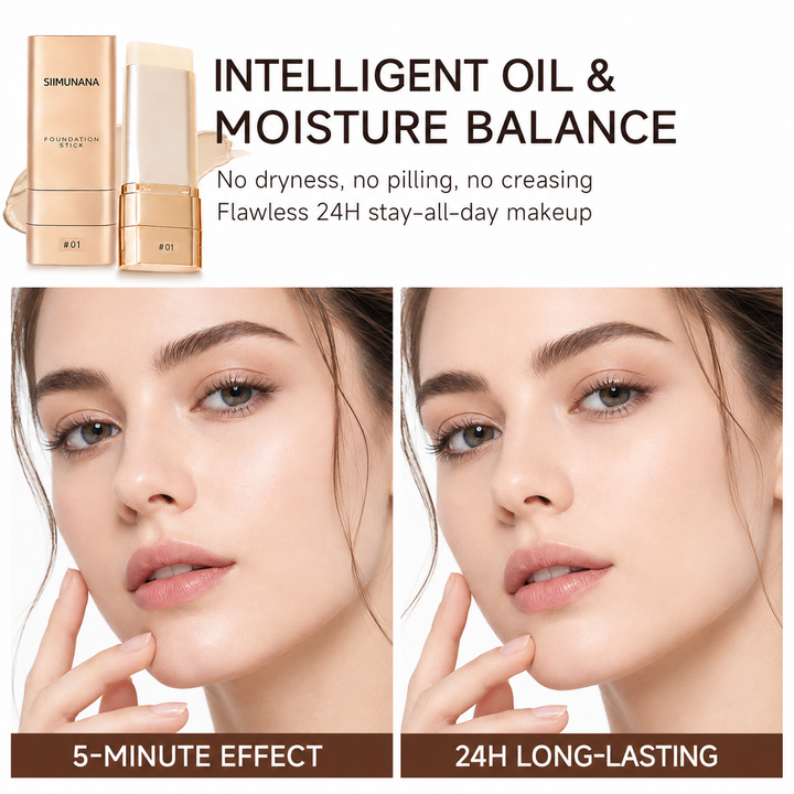 Siimunana foundation stick for natural contour and smooth finish