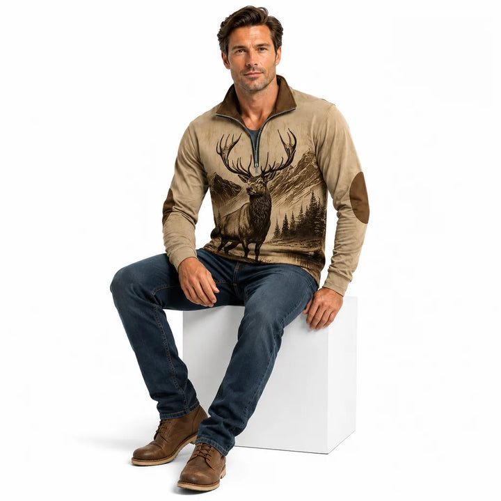 One male model seated in the men&