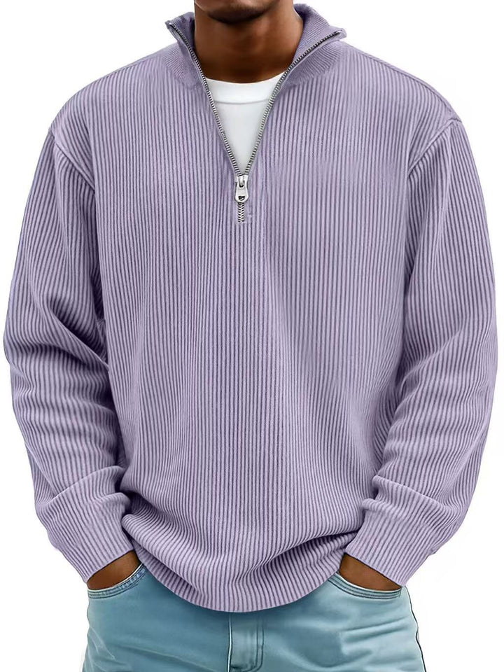 Corduroy Zipper Sweatshirt Men&