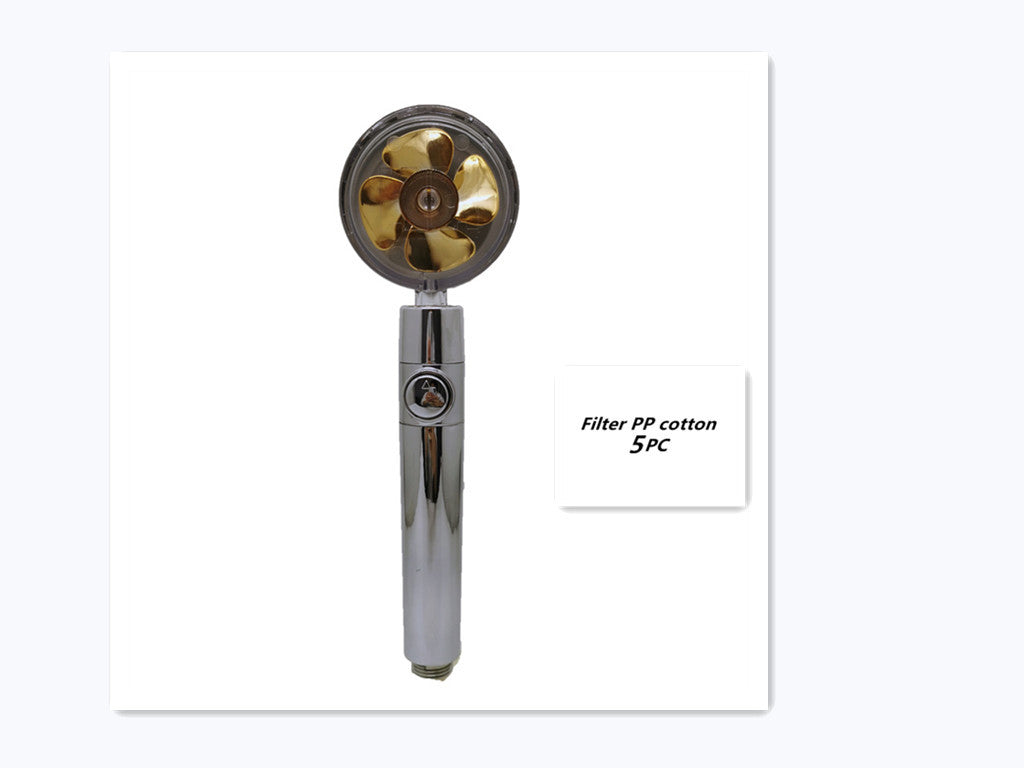 Propeller Driven Shower Head – Turbo Pressure, Save