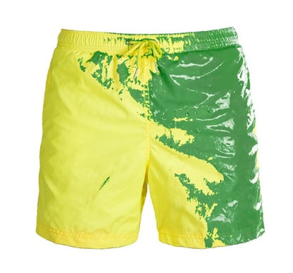 Men’s Color-Changing Beach Shorts – Quick-Dry Swim