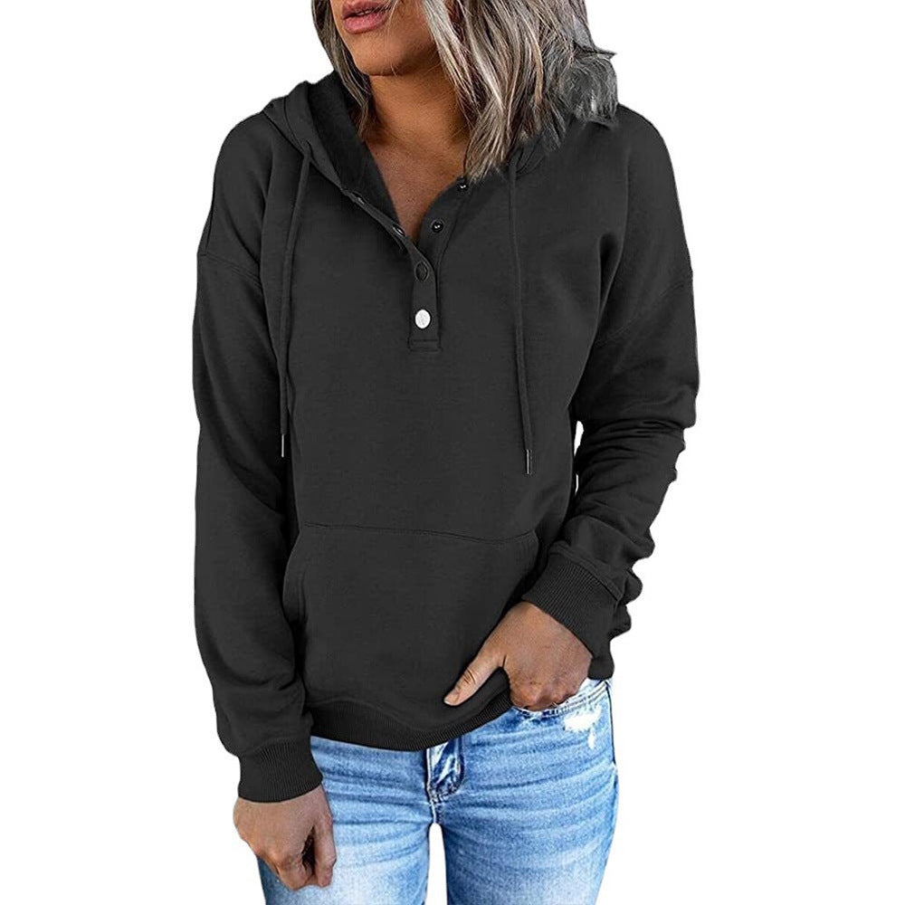 Women’s Hooded Sweatshirt – Loose Fit, Pockets
