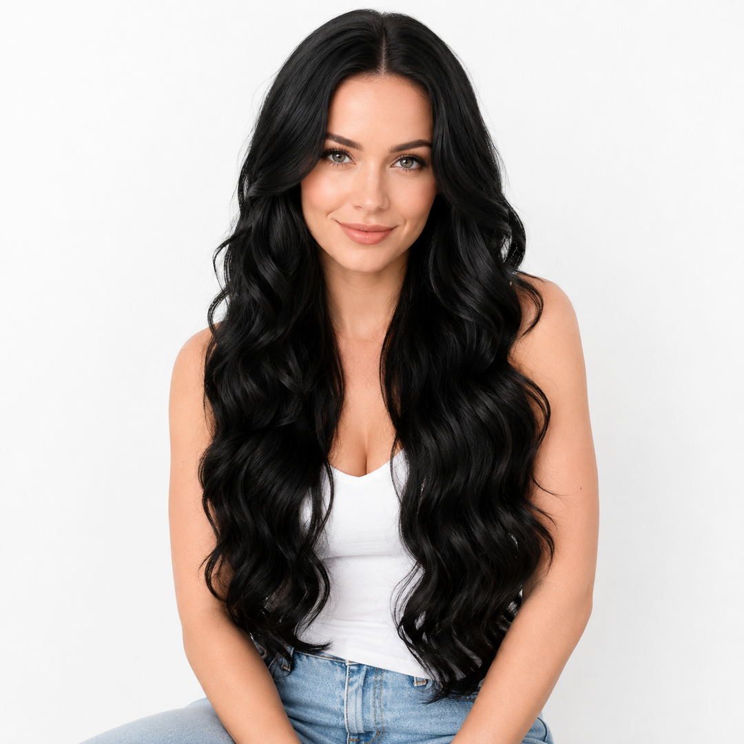 Body wave human hair bundles in multiple lengths, designed for short, mid-back, long, or ultra-long weave styles with volume.
