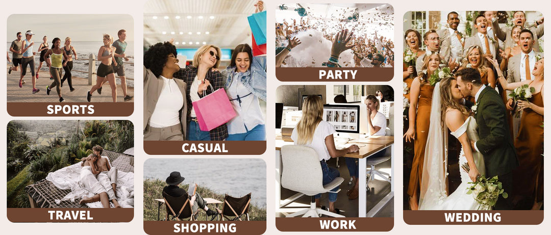 Collage of various lifestyle images labeled &