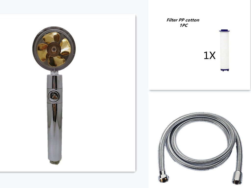 Propeller Driven Shower Head – Turbo Pressure, Save