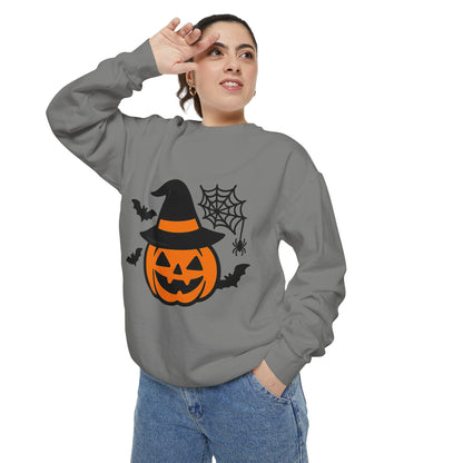 Cozy Halloween Pumpkin Sweatshirt – Unisex Fall Style