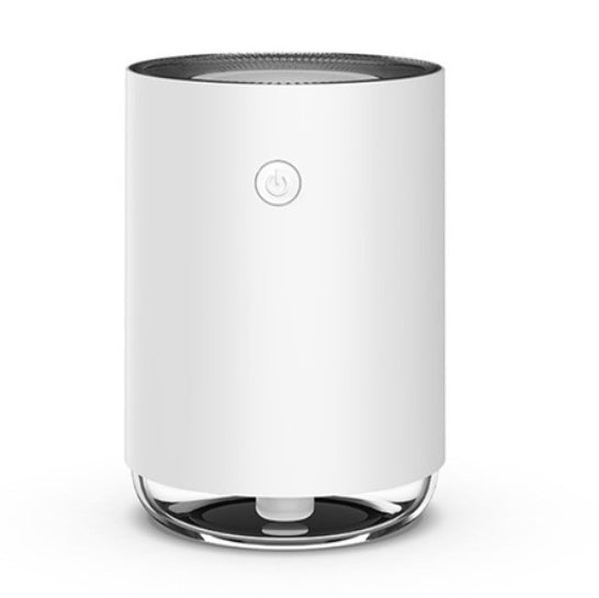 Night light humidifier product image with DC5V operation, 2W rated power and 35-45 ml/h spray for indoor spaces and desk use.