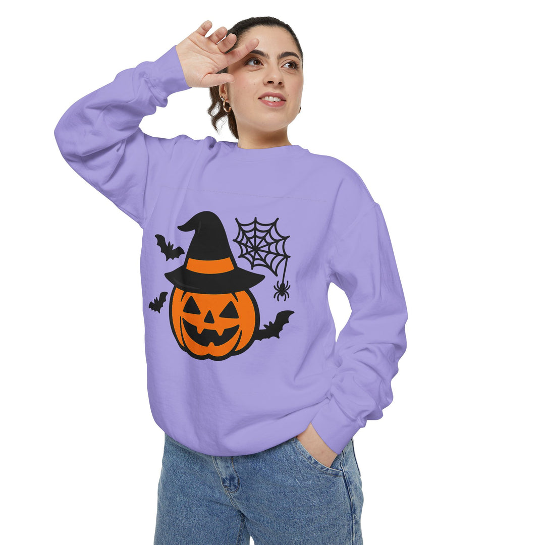 Cozy Halloween Pumpkin Sweatshirt – Unisex Fall Style