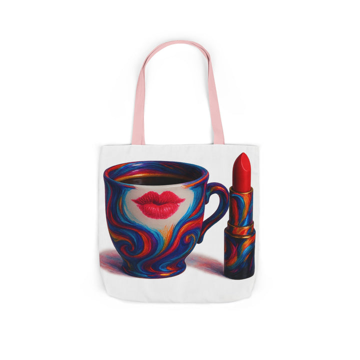 Canvas Tote Bag with 5-Color Straps &amp; Sleek Black Lining